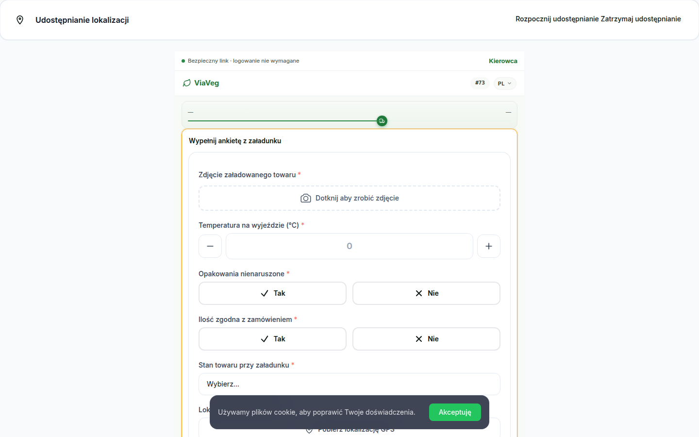 Driver form — placeholder